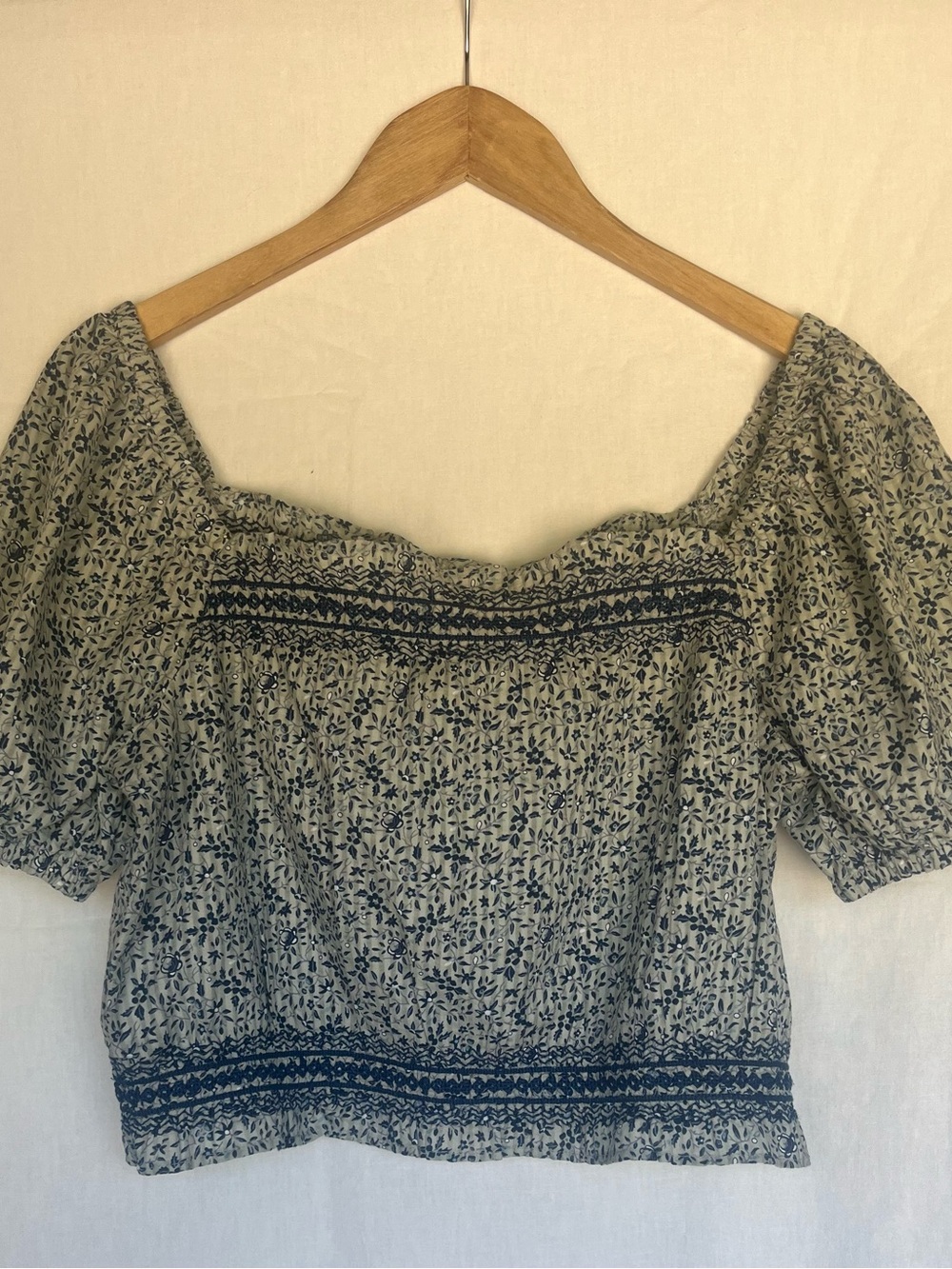 Madewell 2 Piece Floral Set Smocked Crop Top & Tiered Maxi Skirt 100% Cotton S - Picture 3 of 9
